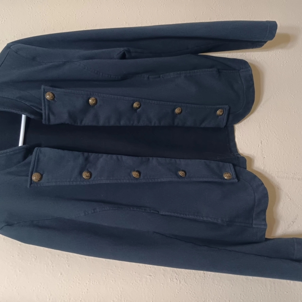 Navy Blue Button-Up Jacket